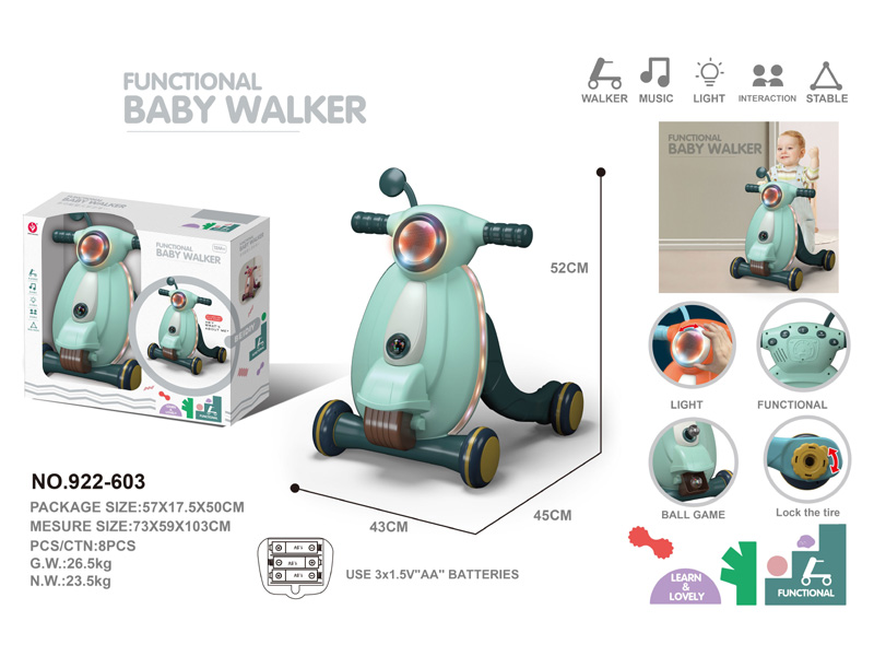 BABY WALKER ,LIGHT,MUSIC, 922-603