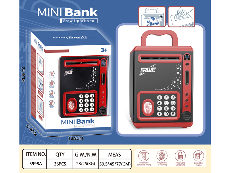 MINI BANK,PIGGY BANK ,SAVING BOX, 5998A